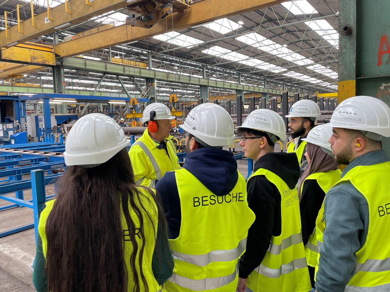 JOBLINGE during a plant tour at thyssenkrupp Materials Services 