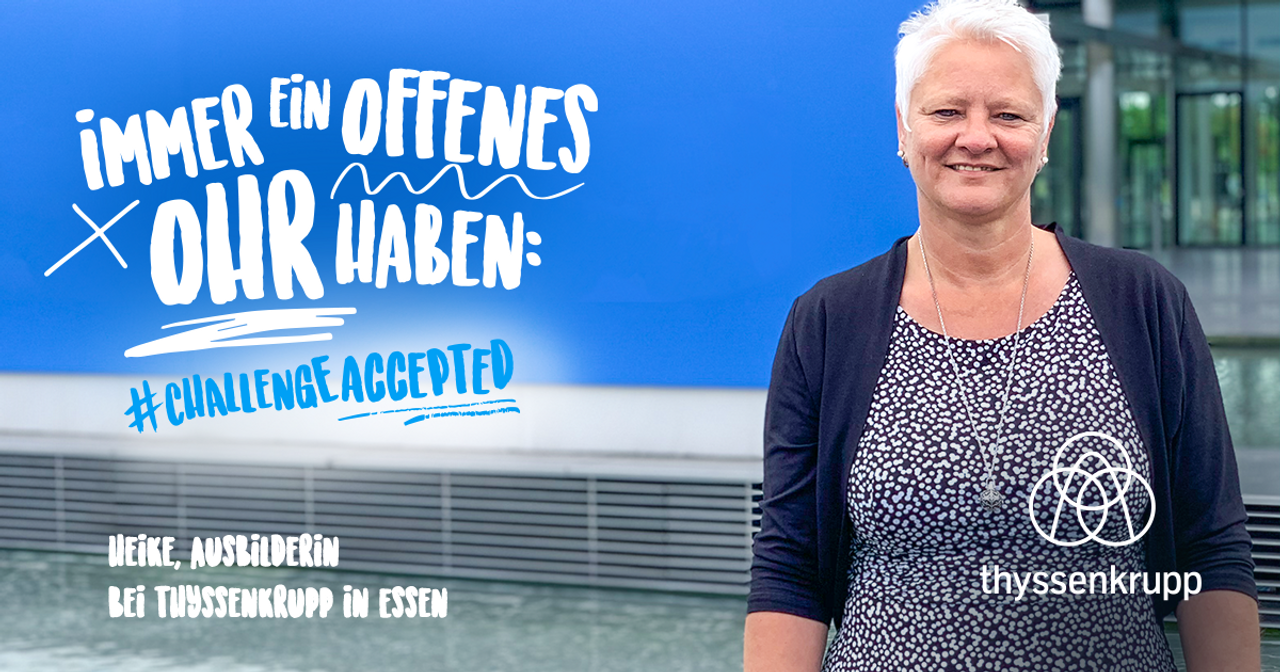 Heike, Ausbilderin bei thyssenkrupp in Essen 