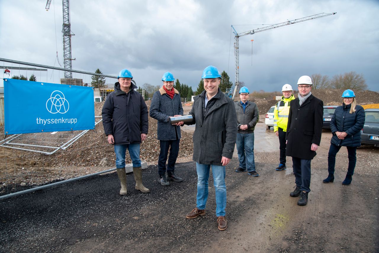 Foundation stone laid thyssenkrupp Magnettechnik (c) thyssenkrupp Materials Services