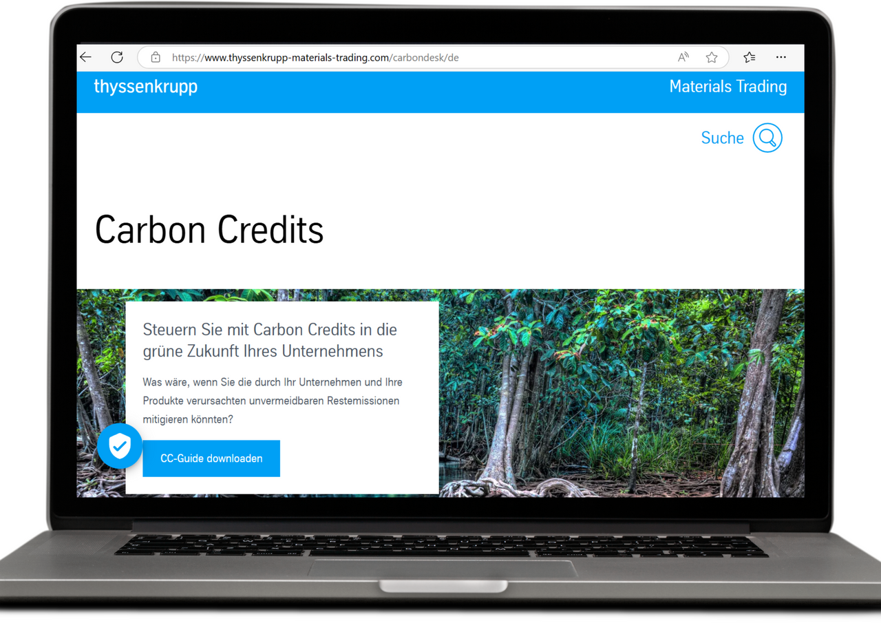 Symbolbild Carbon Credit Desk von thyssenkrupp Materials Trading