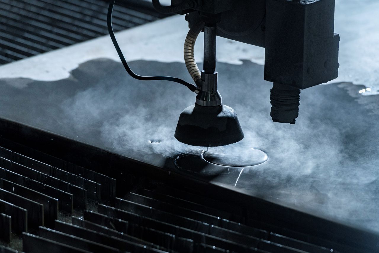 Water jet cutting